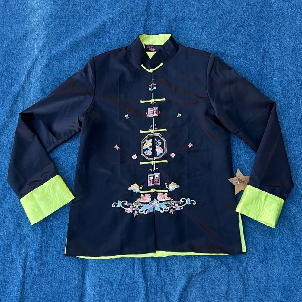 90s Sheng Tangkuyi satin cheongsam top